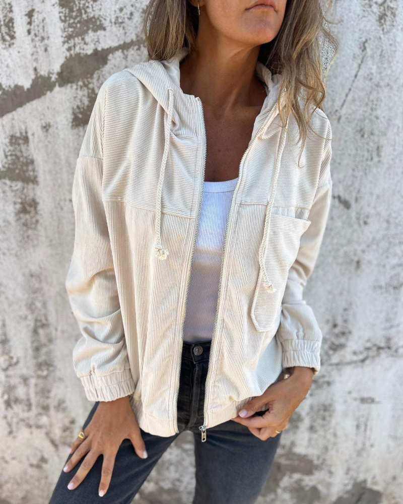 Runa | Soft jacket with hood and zipper