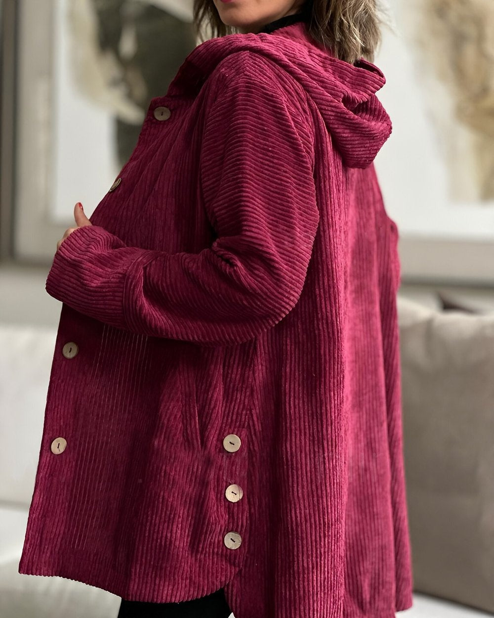 Ellen | Jacket with Buttons and Hood