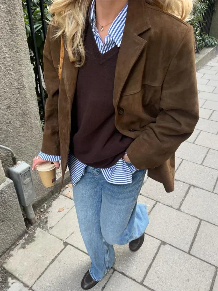 Therese | Brown Short Jacket for Women