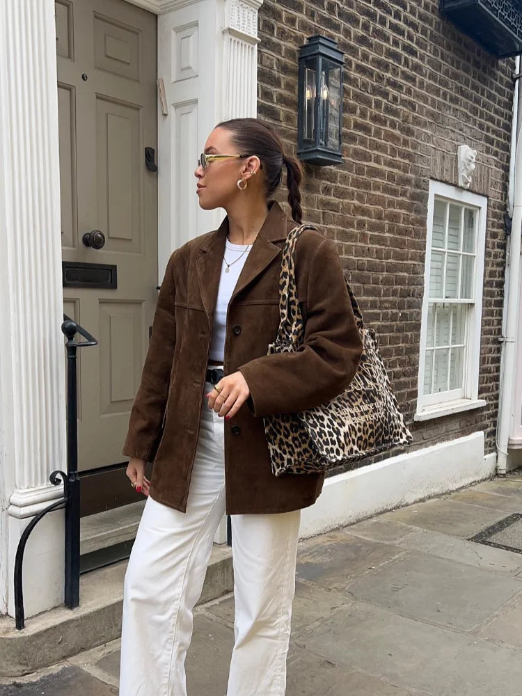 Therese | Brown Short Jacket for Women