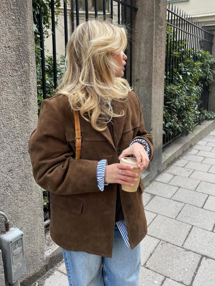Therese | Brown Short Jacket for Women